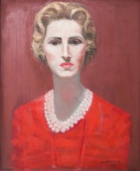 Retrato Mulher com Colar de Pérolas - Candido Portinari